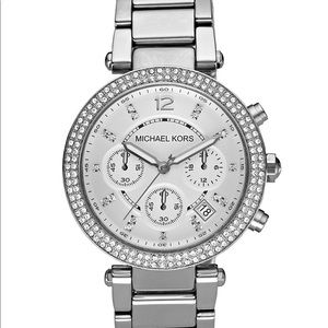 MICHAEL KORS Parker Pavé Stainless Steel Watch